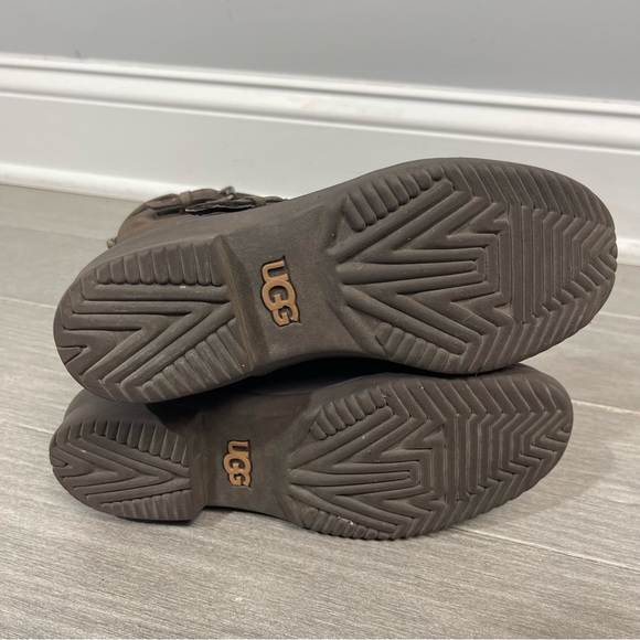 UGG Women's Jenise Winter Waterproof Insulated Rain Boots Stout Brown Size 5M US - Picture 4 of 11